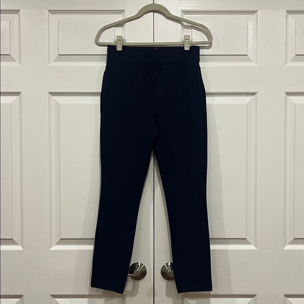 SPANXsupersmooth‎ PerfectFit Ponte Ankle Slim Pant Womens Navy Blue Size Medium